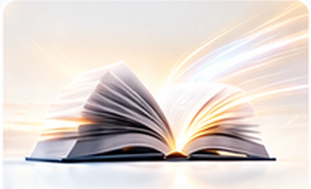 Sayfalarından ışık yayılan açık kitap
